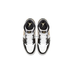 Air Jordan 1 Mid 'Patent Black White Gold' (2019)
