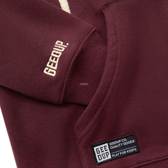 Geedup Handstyle Hoodie 'Maroon / Cream' (2024)