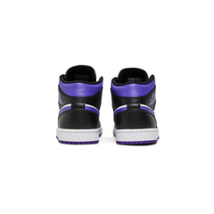 Air Jordan 1 Mid 'White Black Purple' (2022)