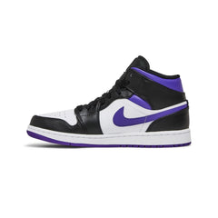 Air Jordan 1 Mid 'White Black Purple' (2022)