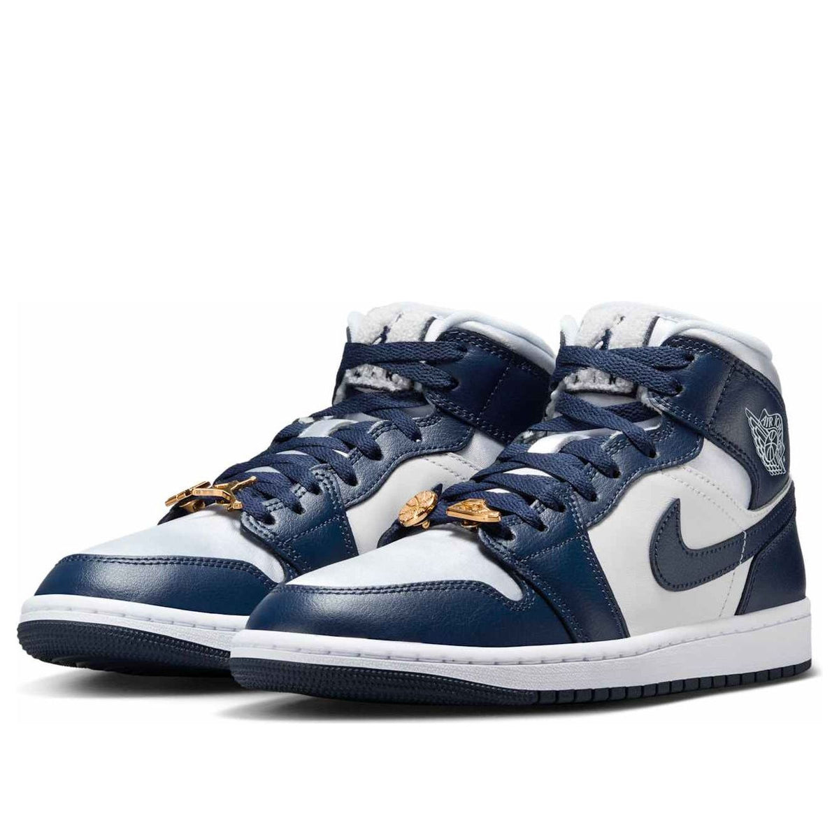 Jordan 1 Mid ‘Football Grey White Midnight Navy (Women’s)’ FZ8777-044