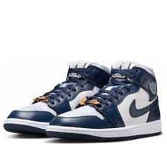 Jordan 1 Mid ‘Football Grey White Midnight Navy (Women’s)’ FZ8777-044