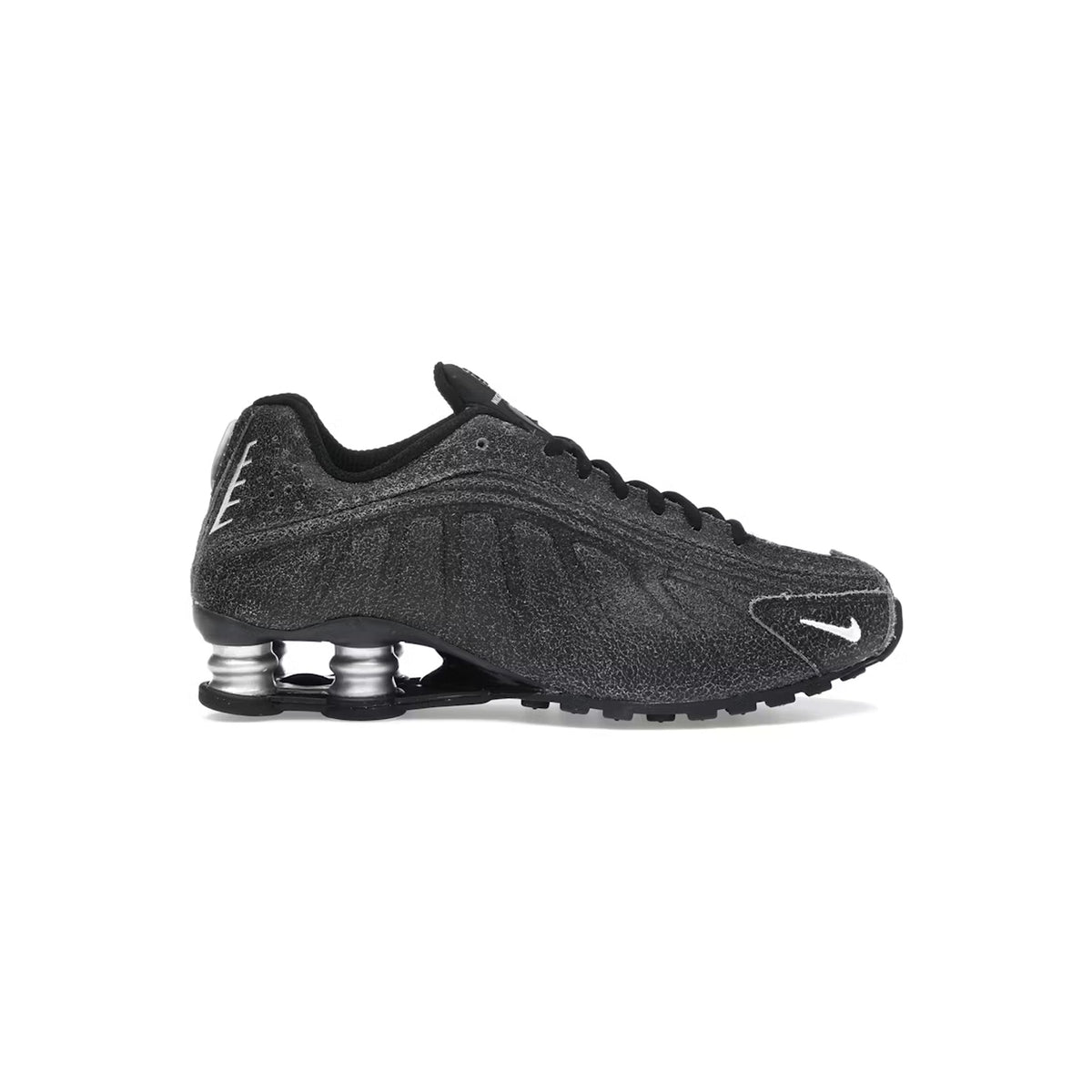 Nike Shox R4 Black Distressed Leather