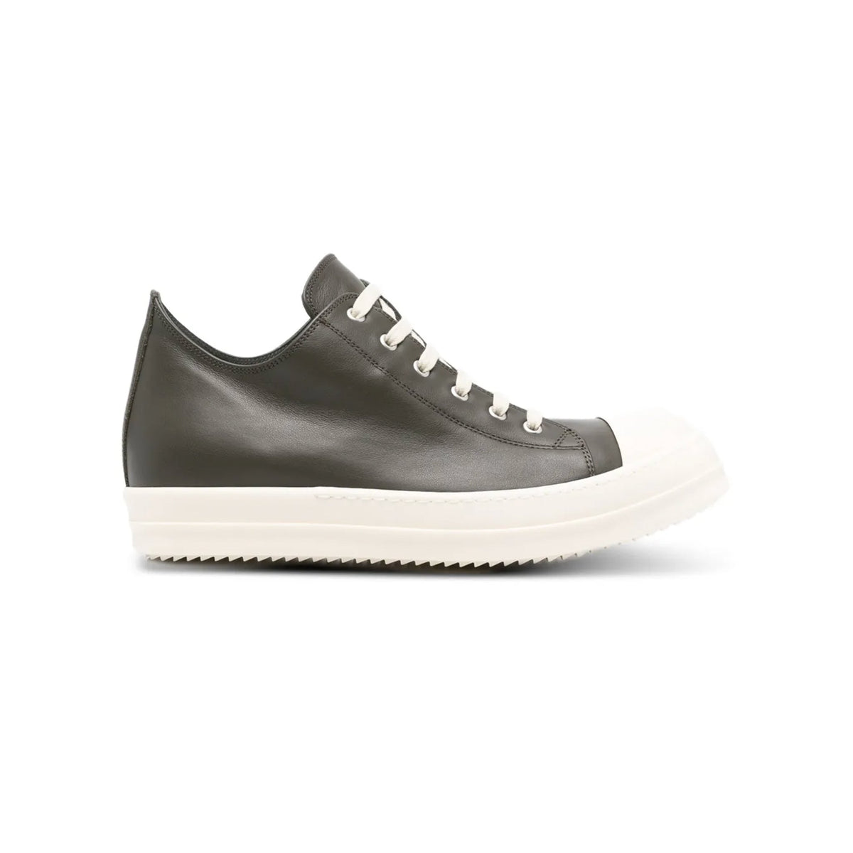 Rick Owens Concordians Low Sneaks Full Grain Cow Leather Green Milk